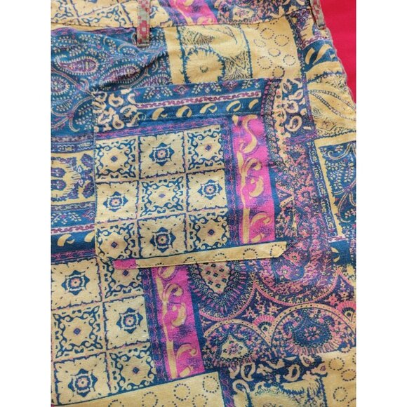 Sundance Linen Patchwork Womens Kalini Shorts Size L Tassel Boho Beach Festive - Picture 4 of 12